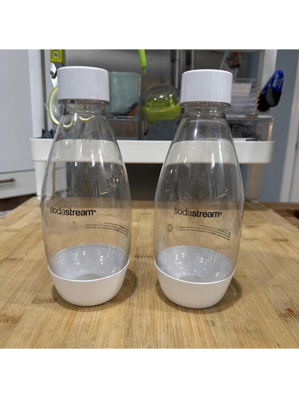 lot of 2 SodaStream White Carbonating Bottles Twin Pack .5L *